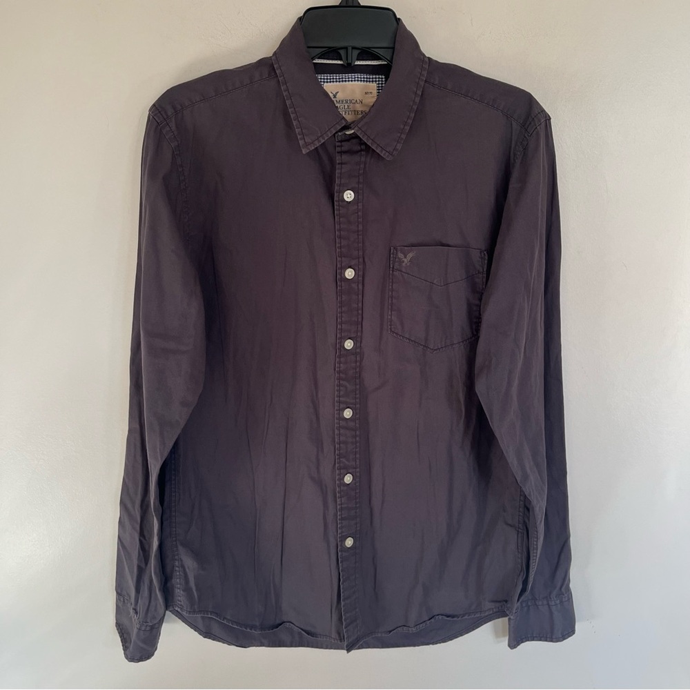 Men’s American‎ Eagle Long Sleeve Button Down Shirt Size Small 100% Cotton